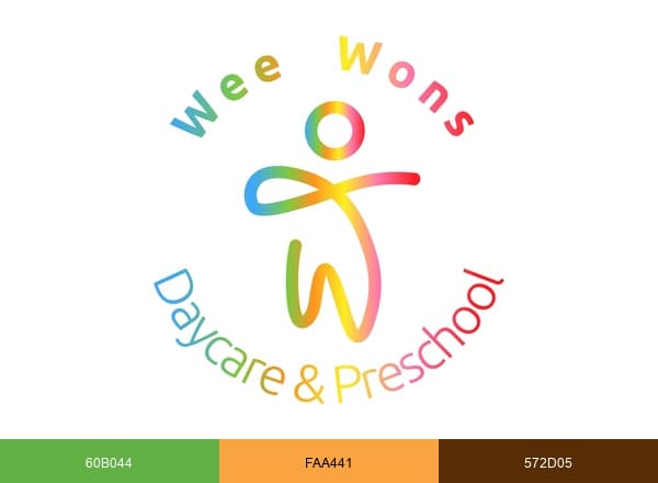 Wee Wons Daycare brand color palette