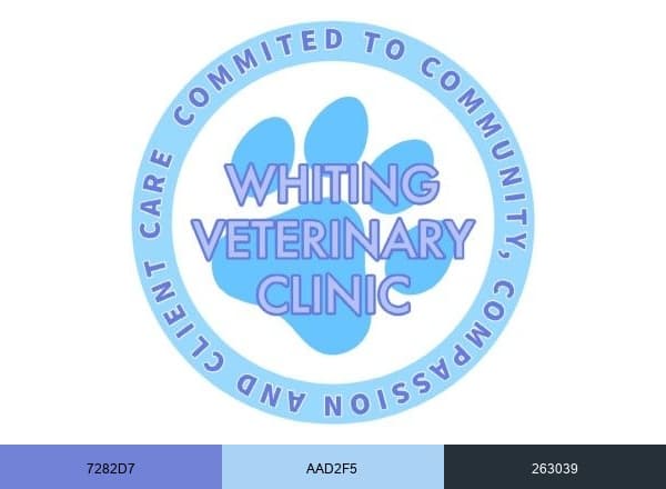 Whiting Veterinary Clinic brand color palette