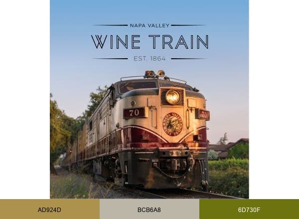 Wine Train brand color palette