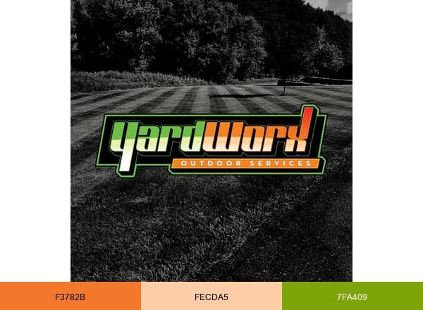 Yardworx Outdoor Services brand color palette