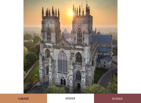 York Minster brand color palette