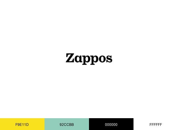 Zappos.com brand color palette