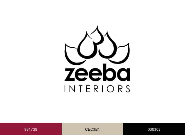 Zeeba Interiors brand color palette