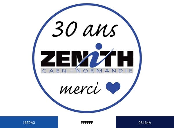 Zénith de Caen brand color palette