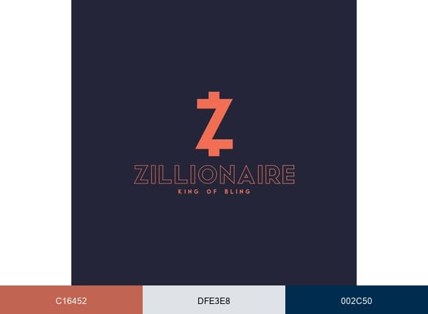Zillionaire brand color palette