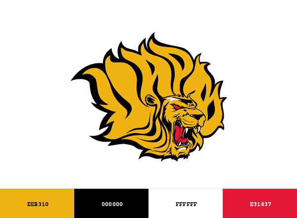Arkansas-Pine Bluff Golden Lions brand color palette