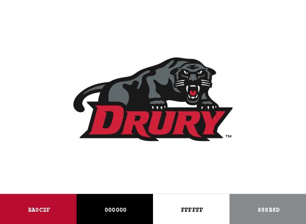 Drury Panthers brand color palette