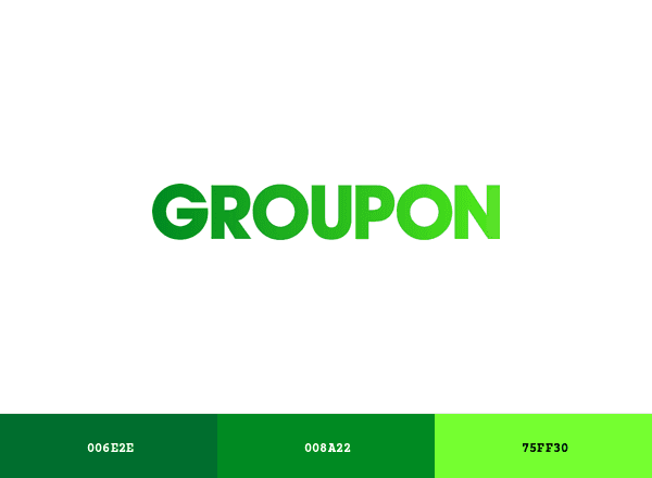 Groupon brand color palette