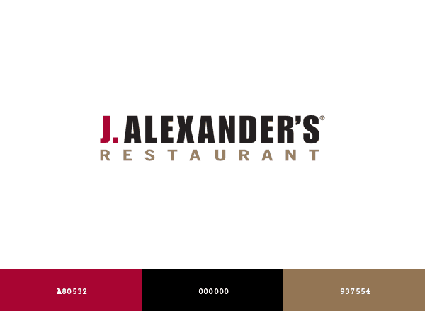 J. Alexander’s brand color palette