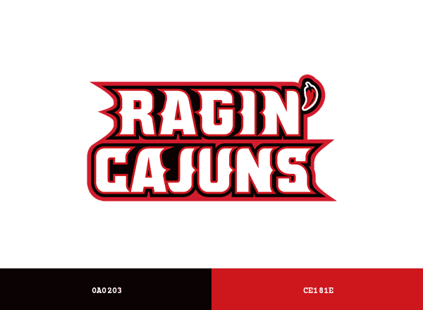 Louisiana Ragin’ Cajuns brand color palette