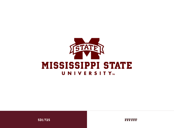 Mississippi State University (MSU) brand color palette