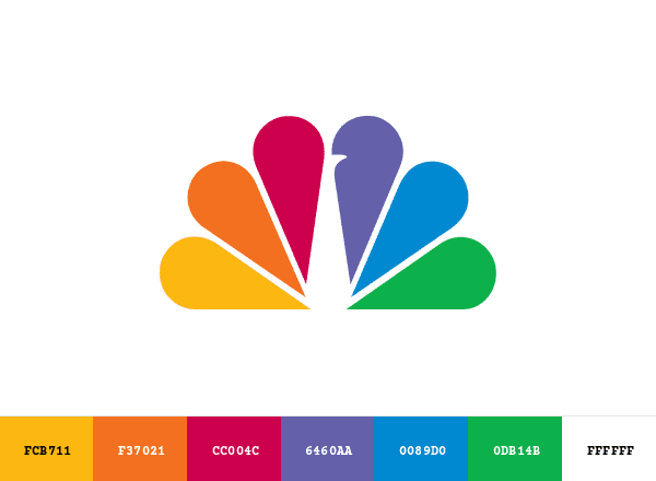 NBC brand color palette