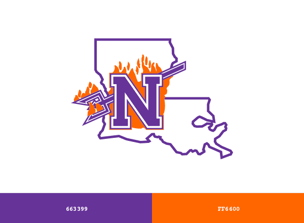 Northwestern State Demons brand color palette