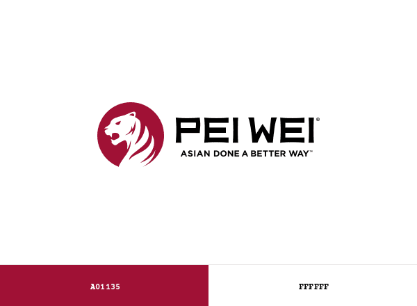 Pei Wei Asian Diner brand color palette