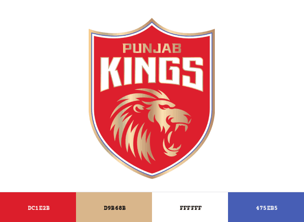 Punjab Kings brand color palette