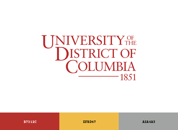 University of the District of Columbia (UDC) brand color palette
