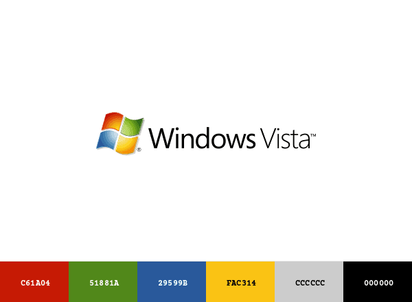 Windows Vista brand color palette