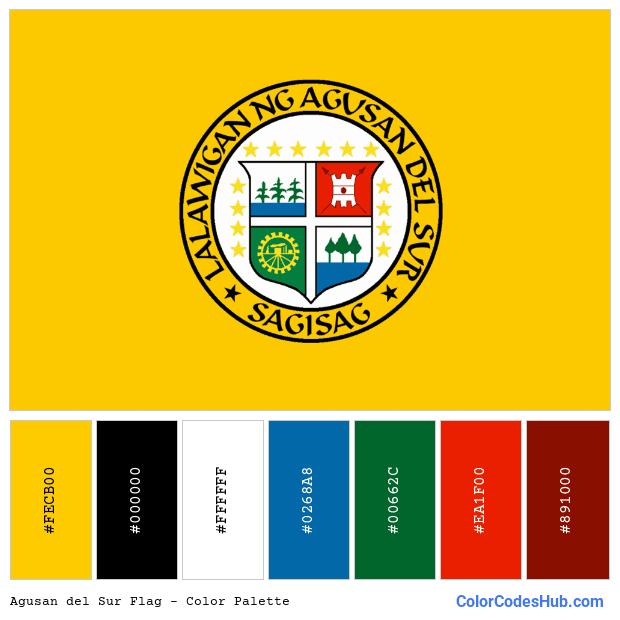 Agusan del Sur flag color palette