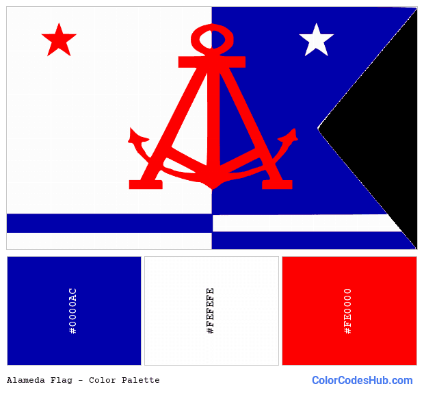 Alameda flag color palette