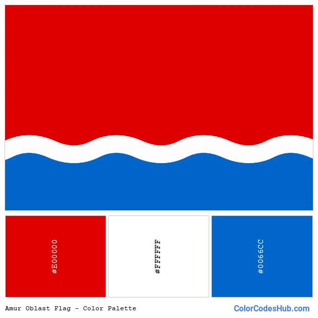 Amur Oblast flag color palette