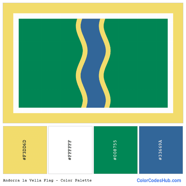 Andorra la Vella flag color palette