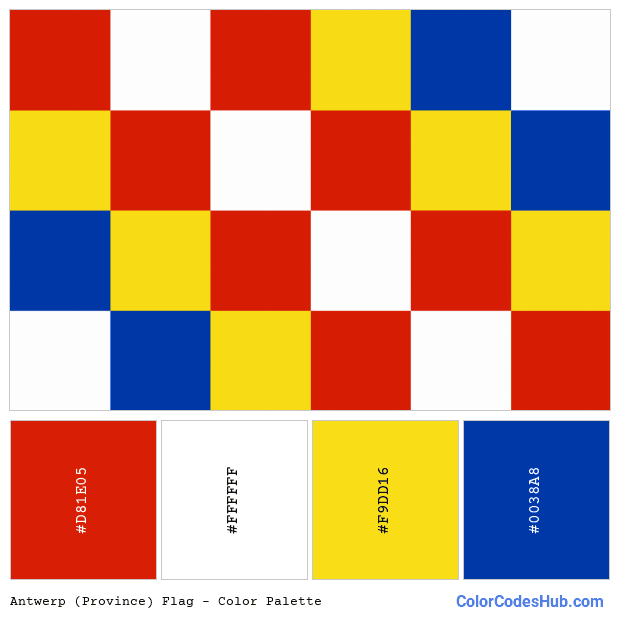 Antwerp (Province) flag color palette