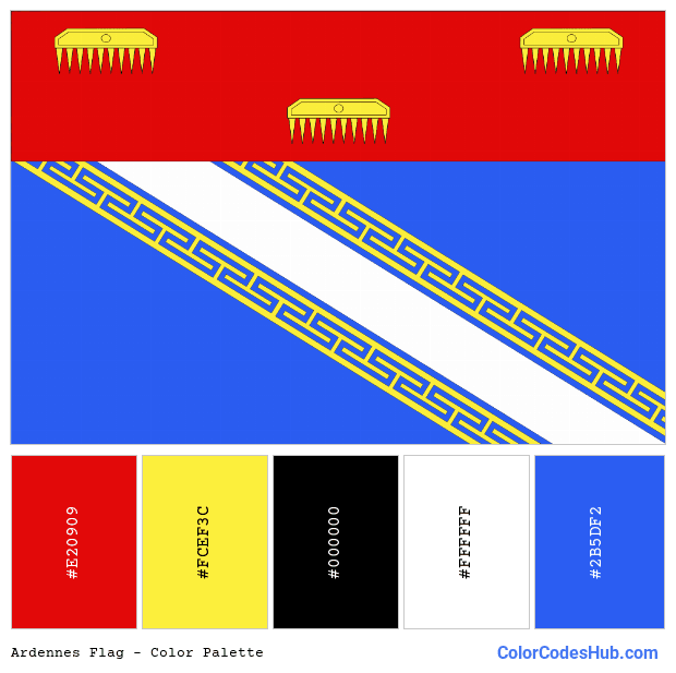 Ardennes flag color palette