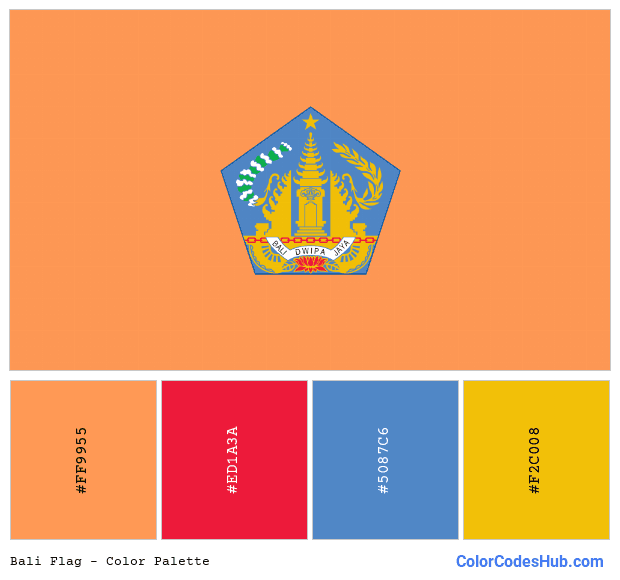 Bali flag color palette