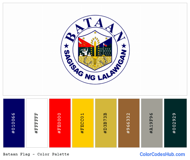 Bataan flag color palette