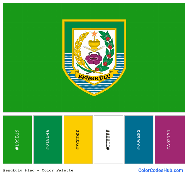 Bengkulu flag color palette