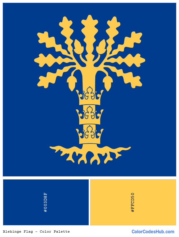 Blekinge flag color palette