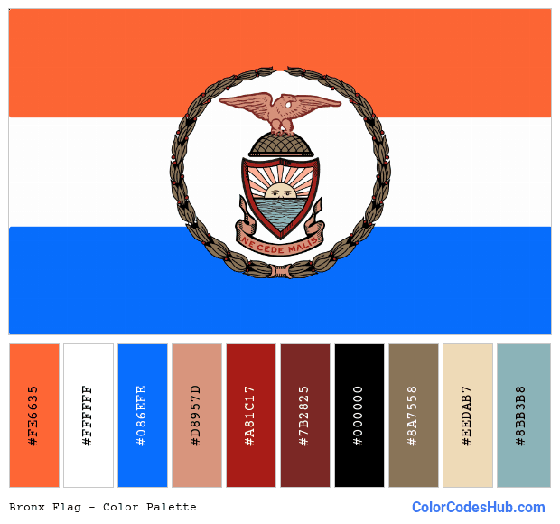 Bronx flag color palette