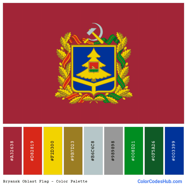 Bryansk Oblast flag color palette