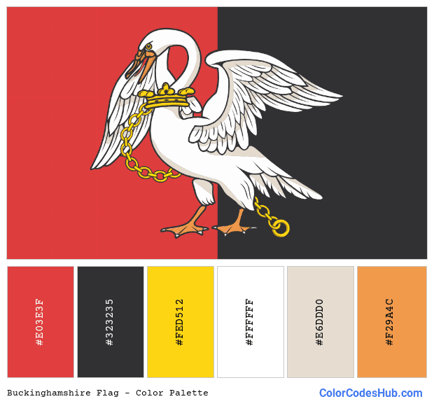 Buckinghamshire flag color palette