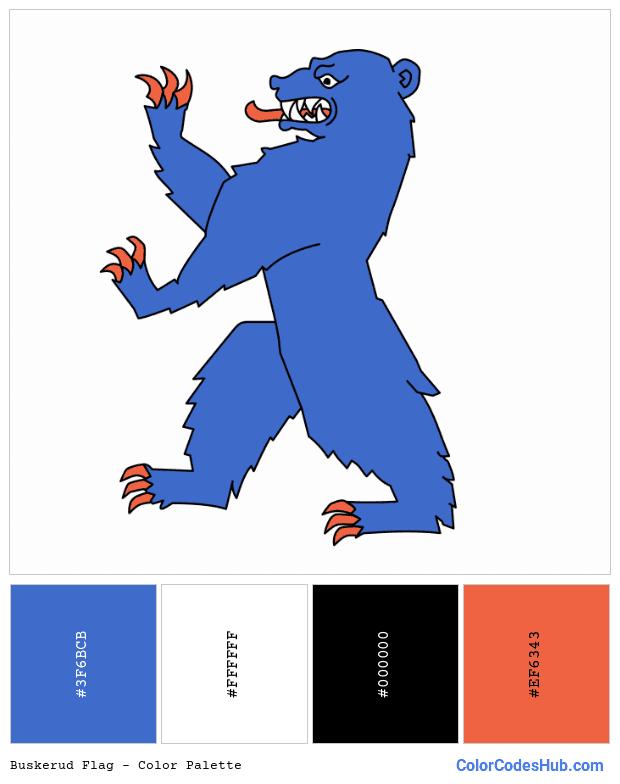 Buskerud flag color palette