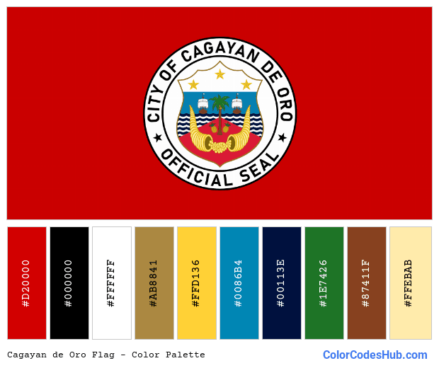 Cagayan de Oro flag color palette