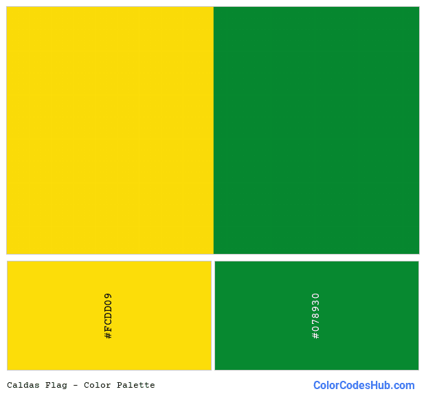 Caldas flag color palette