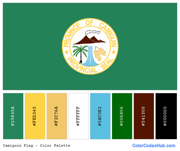 Camiguin flag color palette