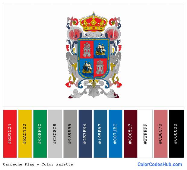 Campeche flag color palette