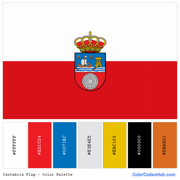 Cantabria flag color palette