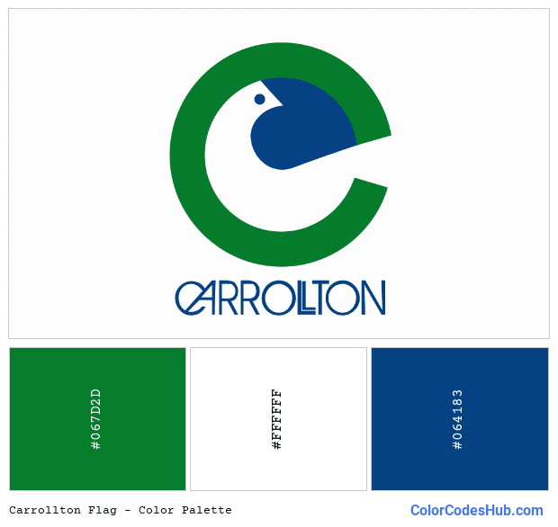 Carrollton flag color palette