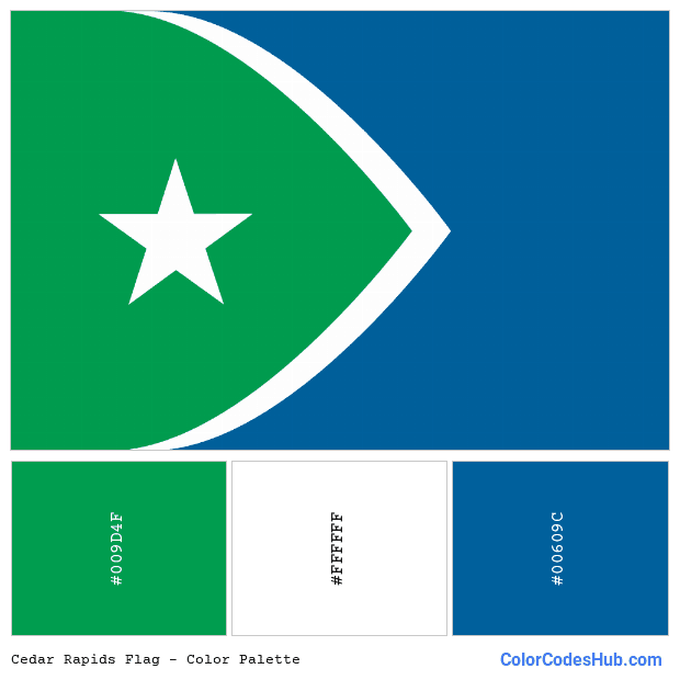 Cedar Rapids flag color palette