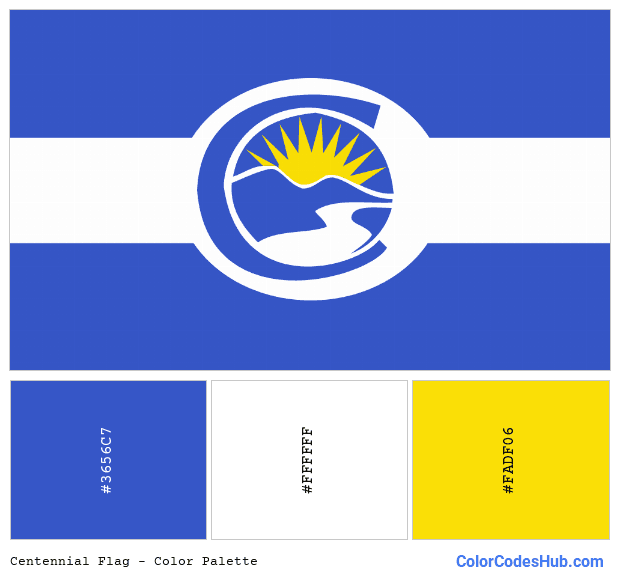 Centennial flag color palette