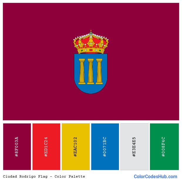 Ciudad Rodrigo flag color palette