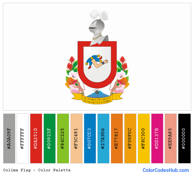 Colima flag color palette
