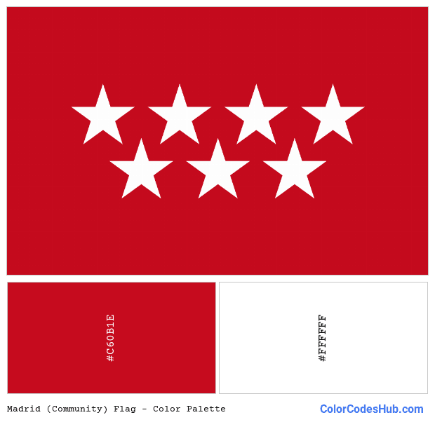 Madrid (Community) flag color palette