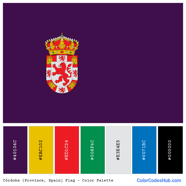 Córdoba (Province, Spain) flag color palette