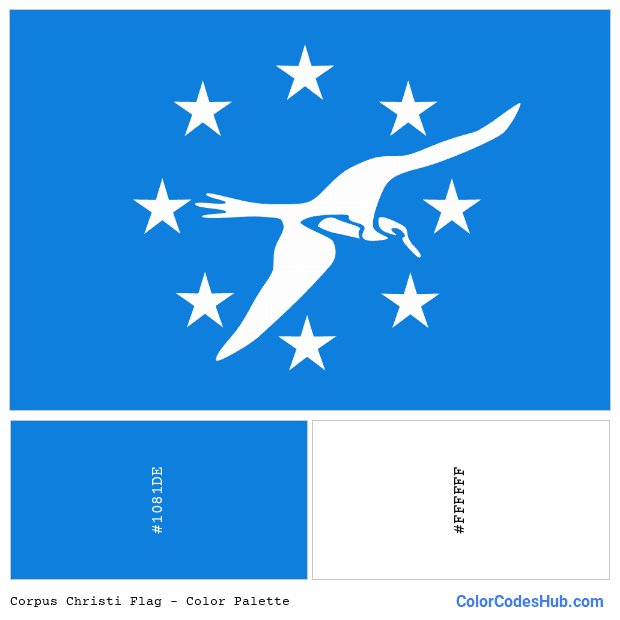 Corpus Christi flag color palette