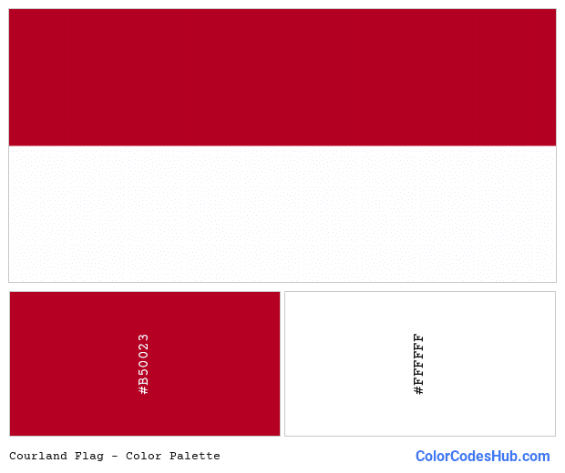 Courland flag color palette