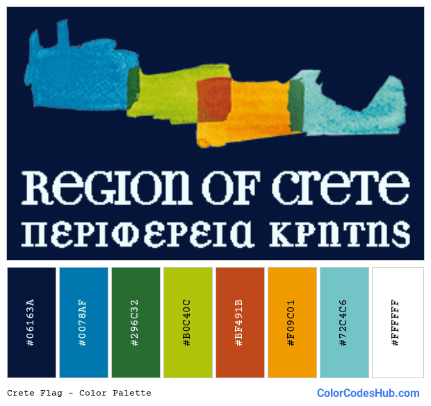 Crete flag color palette